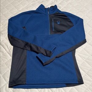 Spyder Blue and Black Half-Zip Pullover Men’s Large